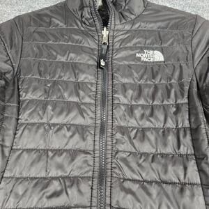 The North Face Girls Reversible Mossbud Swirl Jacket Black L 14/16